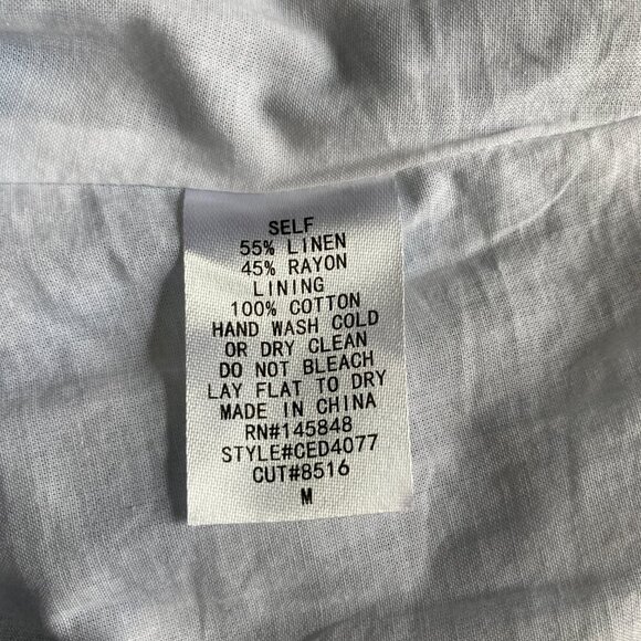 Everly Linen Blend Wrap Dress, NWT, Size M - Picture 12 of 12